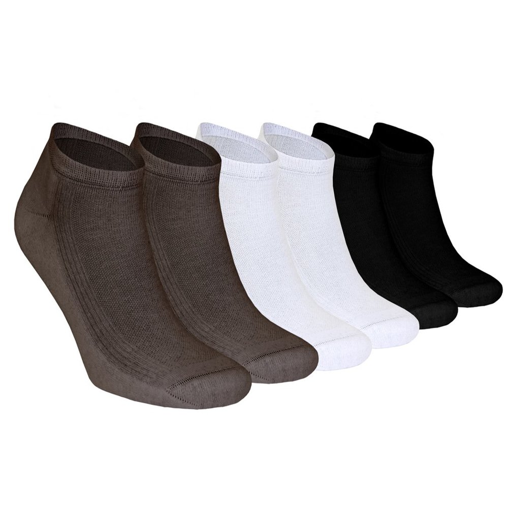 Women’s Bamboo Low Cut 6 pairs of Natural Comfort Fit Athletic Thin Ankle Socks